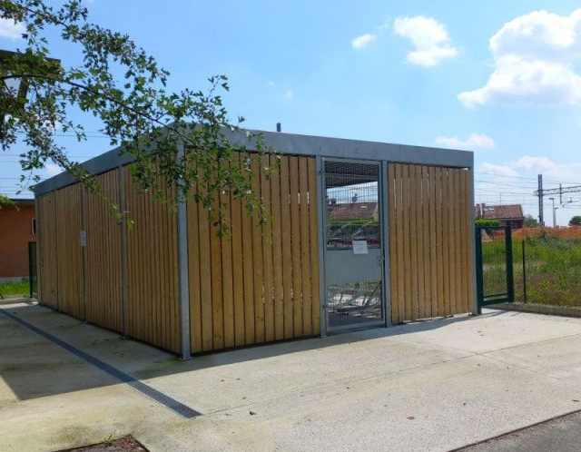 Parcheggio bici a Paderno d'Adda